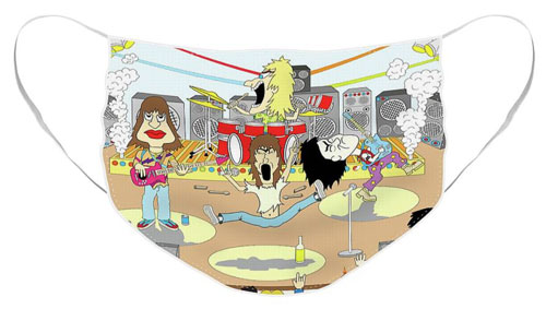 Cartoon rock band jamming!