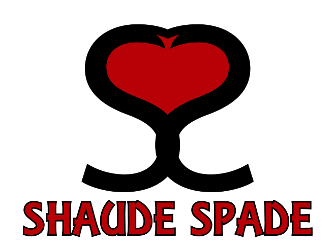 Shaude Spade logo with red spade icon